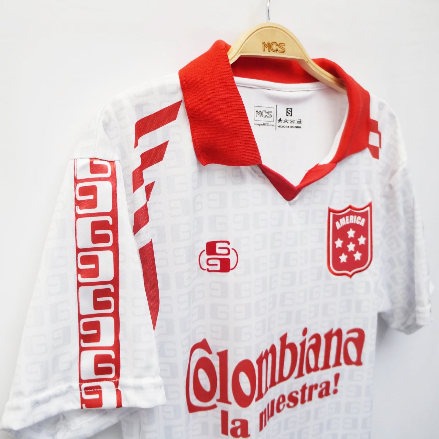 America de Cali Gambeta 1990 White Jersey