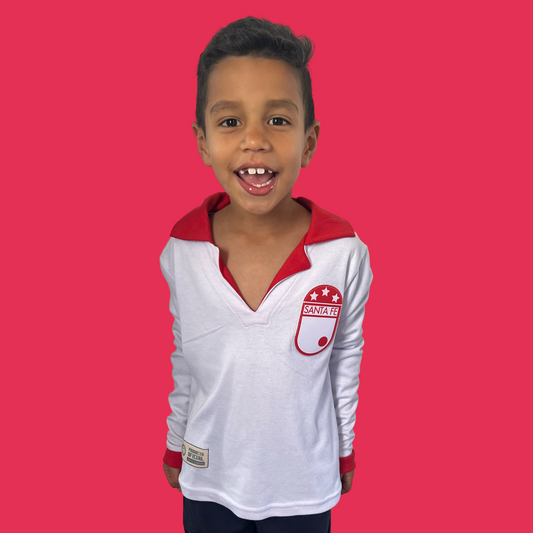 Camiseta NIÑO Independiente Santa Fe  La primera del maestro 1960