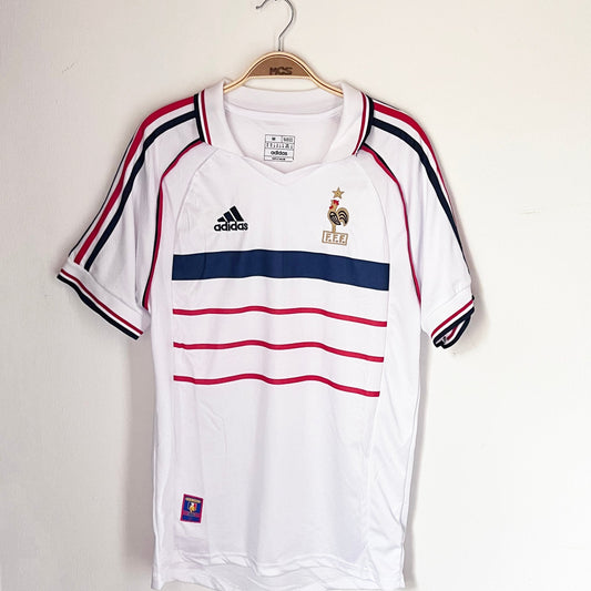 Camiseta Independiente Santa Fe Blanca Rayas Alternativa 1996