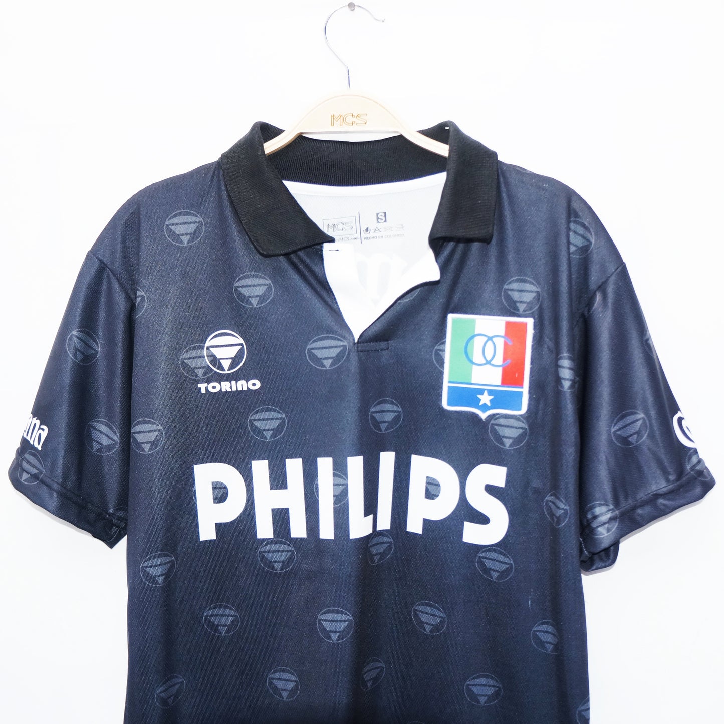 Camiseta Once Caldas Philips 1993 Torino Negra