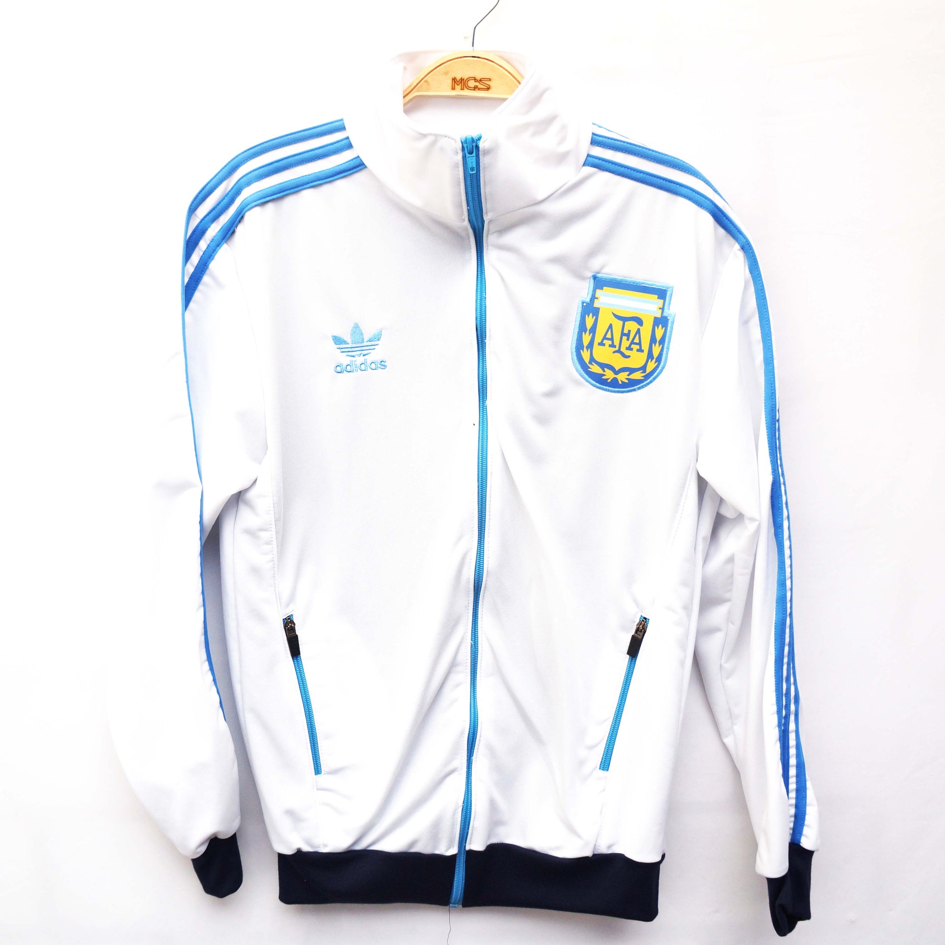 Chaqueta Argentina Blanca Indumentaria de fútbol Amigos MCS