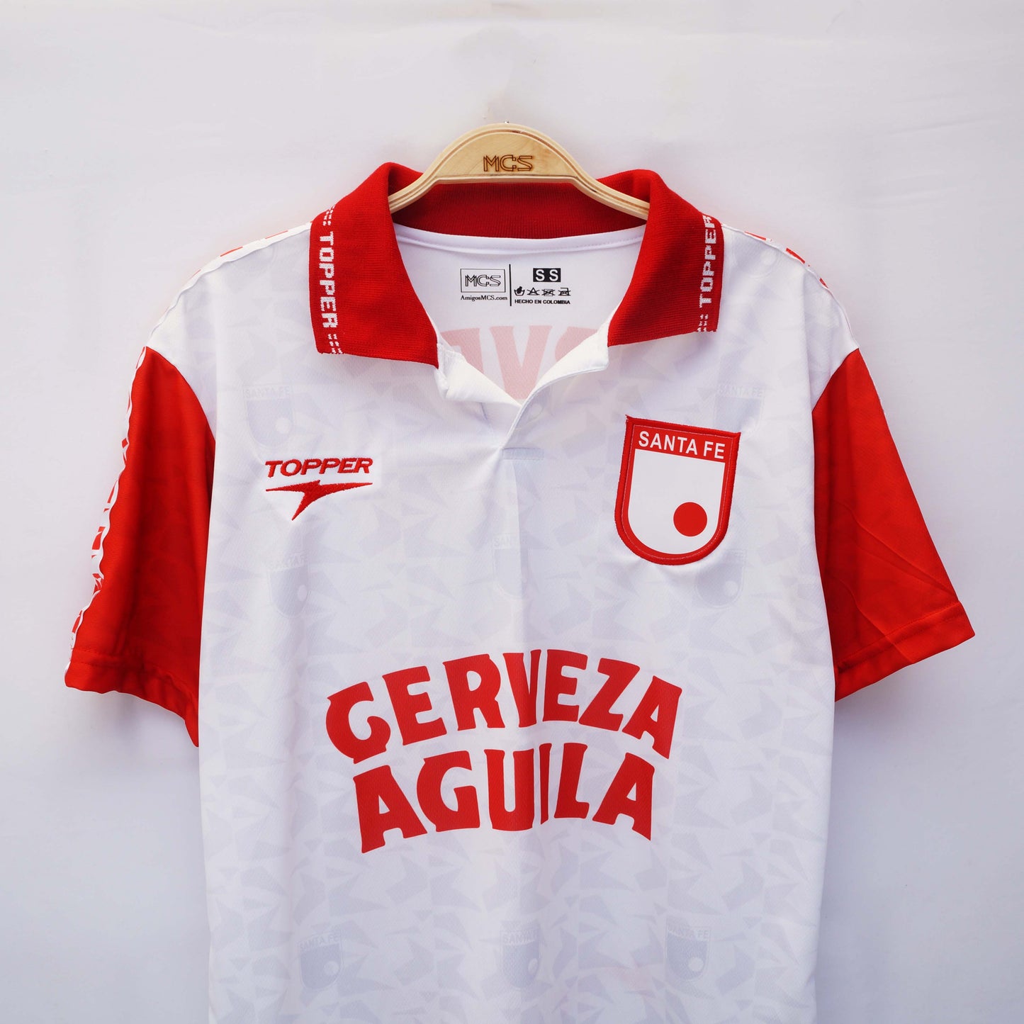Camiseta Independiente Santa Fe Topper Roja 1998 BLANCA